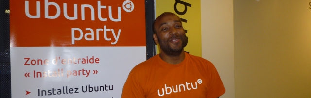 Photo de Frédéric Mandé, alias Quesh, membre du conseil d'administration de l'association Ubuntu-fr. Crédit photo B.Brochenin