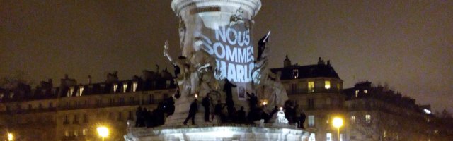 Nous Sommes Charlie, place de la République, 7 janvier 2015