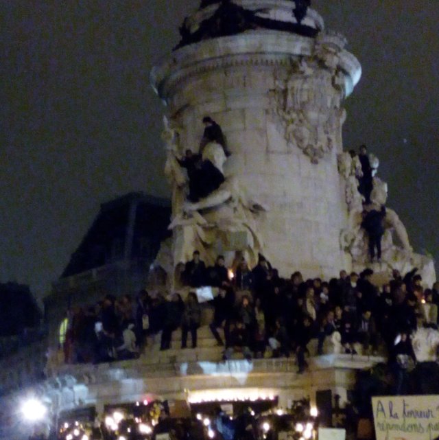 On est tous là, Place de la République, 7 janvier 2015, Paris